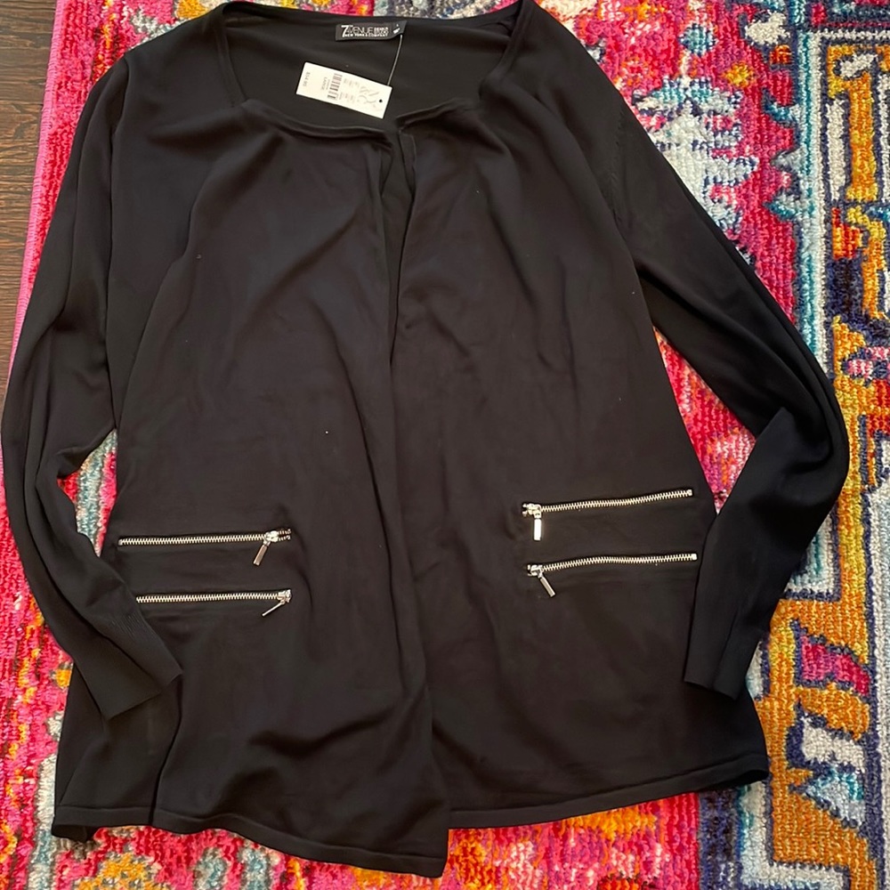 NWT NY&Co Black Cardigan Sweater L